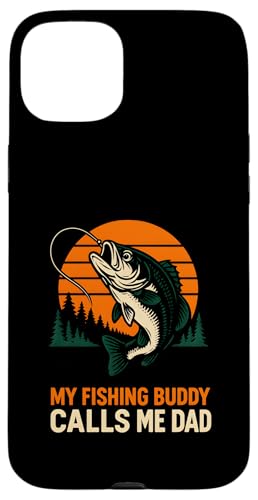 Bass Fishing My Fishing Buddy Calls Me Dad Vintage Herren Funn Hülle für iPhone 15 Plus von Cool Papa - Bass Fishing Gear
