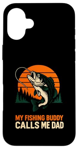 Bass Fishing My Fishing Buddy Calls Me Dad Vintage Herren Funn Hülle für iPhone 16 Plus von Cool Papa - Bass Fishing Gear