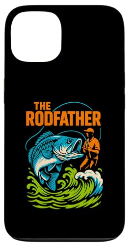 Bass Fishing The Rodfather Lustiges Angeln für Jungen im Vintage-Stil Hülle für iPhone 13 von Cool Papa - Bass Fishing Gear
