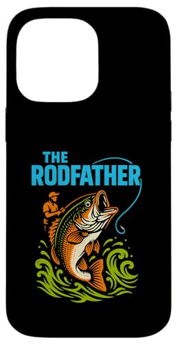 Bass Fishing The Rodfather Lustiges Angeln für Jungen im Vintage-Stil Hülle für iPhone 14 Pro Max von Cool Papa - Bass Fishing Gear