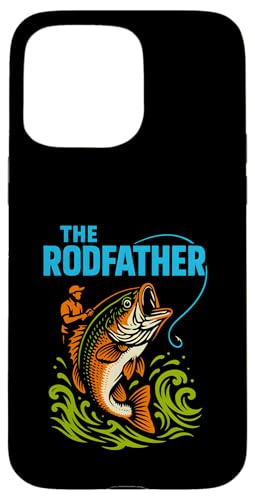 Bass Fishing The Rodfather Lustiges Angeln für Jungen im Vintage-Stil Hülle für iPhone 15 Pro Max von Cool Papa - Bass Fishing Gear