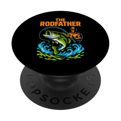 Bass Fishing The Rodfather Lustiges Angeln für Jungen im Vintage-Stil PopSockets Klebender PopGrip Bass Fishing The Rodfather Lustiges Angeln für Jungen im Vintage-Stil PopSockets Klebender PopGrip von Cool Papa - Bass Fishing Gear