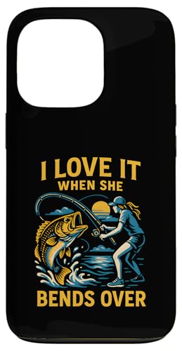 Love It When She Bends Over Funny Herren Big Mouth Bass Fishi Hülle für iPhone 13 Pro von Cool Papa - Bass Fishing Gear