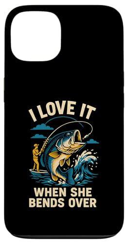 Love It When She Bends Over Funny Herren Big Mouth Bass Fishi Hülle für iPhone 13 von Cool Papa - Bass Fishing Gear