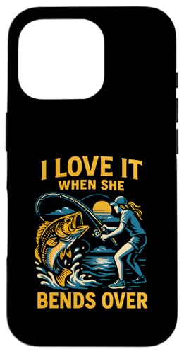 Love It When She Bends Over Funny Herren Big Mouth Bass Fishi Hülle für iPhone 16 Pro von Cool Papa - Bass Fishing Gear