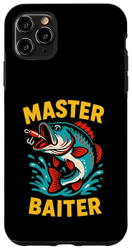 Master Baiter Funny Herren Vintage Big Mouth Bass Angeln Hülle für iPhone 11 Pro Max von Cool Papa - Bass Fishing Gear
