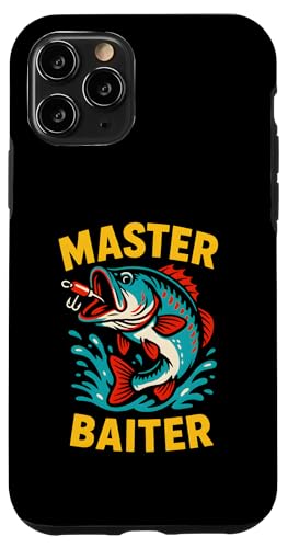 Master Baiter Funny Herren Vintage Big Mouth Bass Angeln Hülle für iPhone 11 Pro von Cool Papa - Bass Fishing Gear