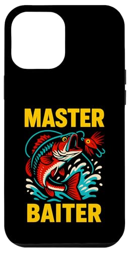 Master Baiter Funny Herren Vintage Big Mouth Bass Angeln Hülle für iPhone 12 Pro Max von Cool Papa - Bass Fishing Gear