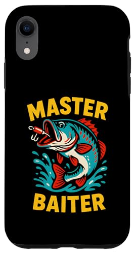 Master Baiter Funny Herren Vintage Big Mouth Bass Angeln Hülle für iPhone XR von Cool Papa - Bass Fishing Gear