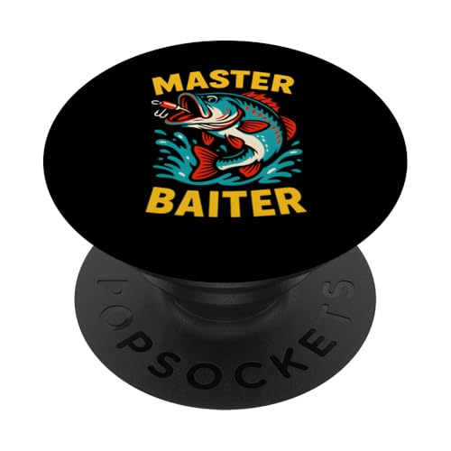 Master Baiter Funny Herren Vintage Big Mouth Bass Angeln PopSockets Klebender PopGrip Master Baiter Funny Herren Vintage Big Mouth Bass Angeln PopSockets Klebender PopGrip von Cool Papa - Bass Fishing Gear
