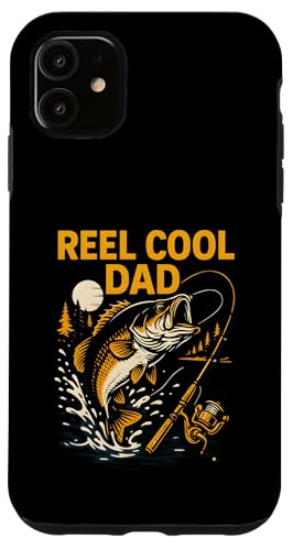 Reel Cool Dad Funny Herren Vintage Big Mouth Bass Angeln Hülle für iPhone 11 von Cool Papa - Bass Fishing Gear