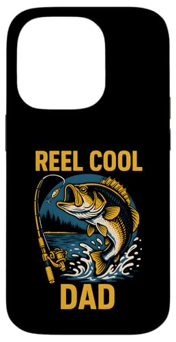 Reel Cool Dad Funny Herren Vintage Big Mouth Bass Angeln Hülle für iPhone 14 Pro von Cool Papa - Bass Fishing Gear