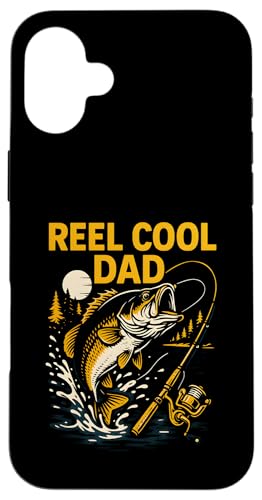 Reel Cool Dad Funny Herren Vintage Big Mouth Bass Angeln Hülle für iPhone 16 Plus von Cool Papa - Bass Fishing Gear
