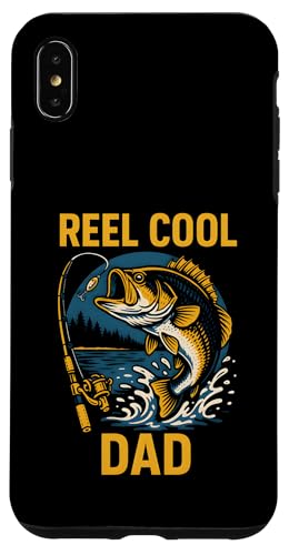 Reel Cool Dad Funny Herren Vintage Big Mouth Bass Angeln Hülle für iPhone XS Max von Cool Papa - Bass Fishing Gear