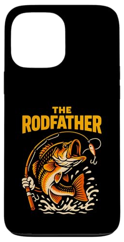 The Rod Father Funny Herren Vintage Big Mouth Bass Angeln Hülle für iPhone 13 Pro Max von Cool Papa - Bass Fishing Gear