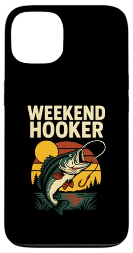 Weekend Hooker Funny Herren Vintage Big Mouth Bass Angeln Hülle für iPhone 13 von Cool Papa - Bass Fishing Gear