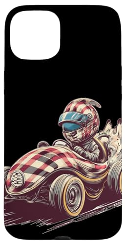 Cooles Rennfahrer im Rennfahrzeug Kostüm für Jungen und Mädchen Hülle für iPhone 15 Plus von Cool Racing