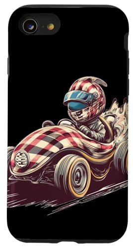 Cooles Rennfahrer im Rennfahrzeug Kostüm für Jungen und Mädchen Hülle für iPhone SE (2020) / 7 / 8 von Cool Racing