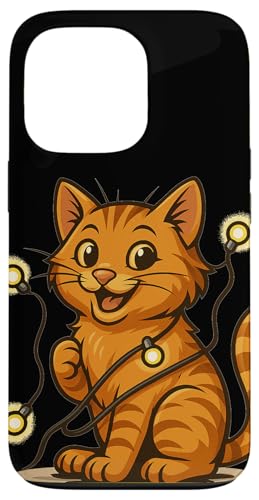 Lustige Katze mit Lichterkette Kostüm Hülle für iPhone 13 Pro Lustige Katze mit Lichterkette Kostüm Hülle für iPhone 13 Pro von Cool String Lights