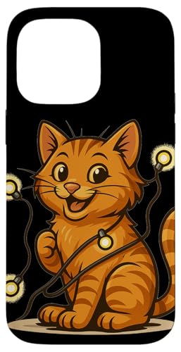 Lustige Katze mit Lichterkette Kostüm Hülle für iPhone 14 Pro Max Lustige Katze mit Lichterkette Kostüm Hülle für iPhone 14 Pro Max von Cool String Lights
