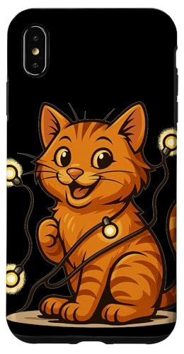 Lustige Katze mit Lichterkette Kostüm Hülle für iPhone XS Max Lustige Katze mit Lichterkette Kostüm Hülle für iPhone XS Max von Cool String Lights