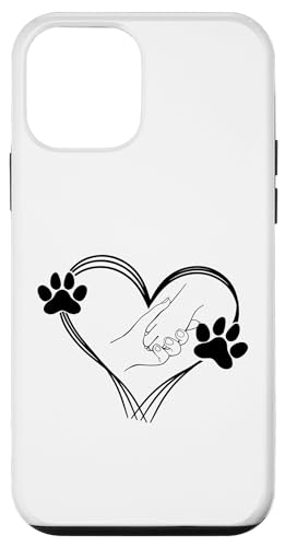 Hülle für iPhone 12 mini Hundepfote Menschliche Hand innen Herz Niedlich Hund Liebhaber Männer Frauen Kind von Cool Tees