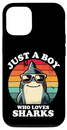 Just A Boy Who Loves Sharks Lustiger Retro-Kinder-Hailiebhaber Hülle für iPhone 12/12 Pro Just A Boy Who Loves Sharks Lustiger Retro-Kinder-Hailiebhaber Hülle für iPhone 12/12 Pro von Cool Tees