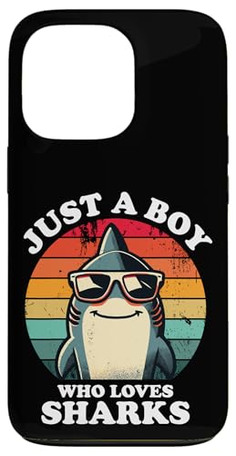 Just A Boy Who Loves Sharks Lustiger Retro-Kinder-Hailiebhaber Hülle für iPhone 13 Pro Just A Boy Who Loves Sharks Lustiger Retro-Kinder-Hailiebhaber Hülle für iPhone 13 Pro von Cool Tees