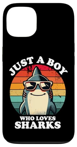 Just A Boy Who Loves Sharks Lustiger Retro-Kinder-Hailiebhaber Hülle für iPhone 13 Just A Boy Who Loves Sharks Lustiger Retro-Kinder-Hailiebhaber Hülle für iPhone 13 von Cool Tees