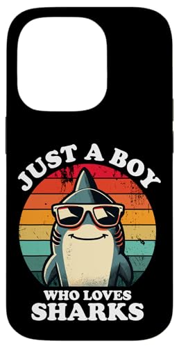 Just A Boy Who Loves Sharks Lustiger Retro-Kinder-Hailiebhaber Hülle für iPhone 14 Pro Just A Boy Who Loves Sharks Lustiger Retro-Kinder-Hailiebhaber Hülle für iPhone 14 Pro von Cool Tees