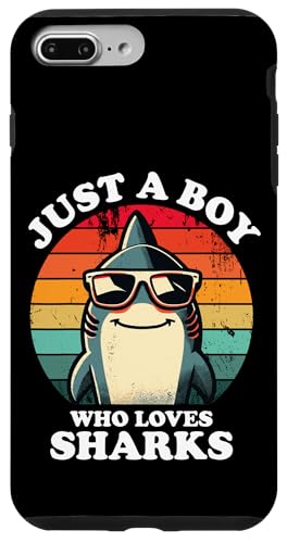 Just A Boy Who Loves Sharks Lustiger Retro-Kinder-Hailiebhaber Hülle für iPhone 7 Plus/8 Plus Just A Boy Who Loves Sharks Lustiger Retro-Kinder-Hailiebhaber Hülle für iPhone 7 Plus/8 Plus von Cool Tees