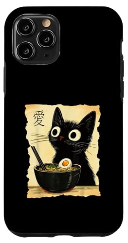 Lustiges Katzen-T-Shirt mit Ramen-Grafik, japanische Kawaii-Anime-Katze Hülle für iPhone 11 Pro von Cool Tees