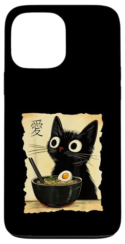 Lustiges Katzen-T-Shirt mit Ramen-Grafik, japanische Kawaii-Anime-Katze Hülle für iPhone 13 Pro Max von Cool Tees