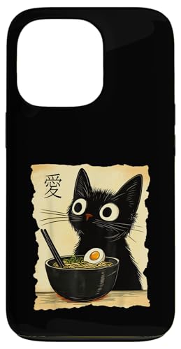 Lustiges Katzen-T-Shirt mit Ramen-Grafik, japanische Kawaii-Anime-Katze Hülle für iPhone 13 Pro von Cool Tees