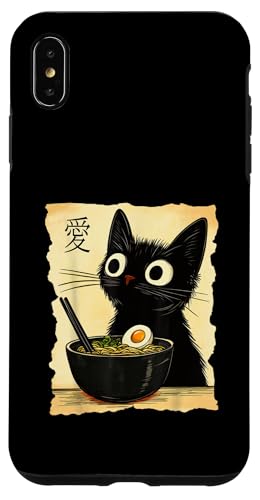 Lustiges Katzen-T-Shirt mit Ramen-Grafik, japanische Kawaii-Anime-Katze Hülle für iPhone XS Max von Cool Tees