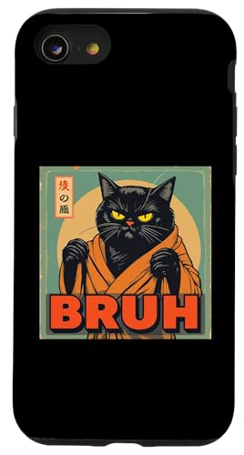 Lustiges Katzenbürsten-Meme für Jungen und Mädchen, Männer und Frauen, japanischer Anime Hülle für iPhone SE (2020) / 7 / 8 von Cool Tees