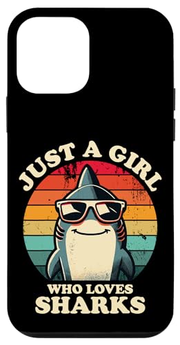 Nur ein Mädchen, das Haie liebt Lustiger Retro-Kinder-Hailiebhaber Hülle für iPhone 12 mini von Cool Tees