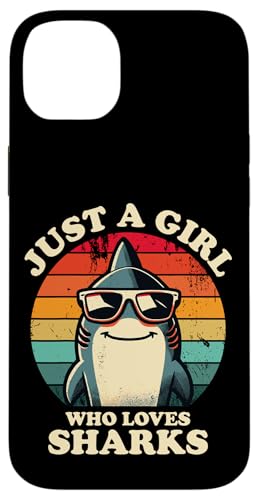 Nur ein Mädchen, das Haie liebt Lustiger Retro-Kinder-Hailiebhaber Hülle für iPhone 14 Plus von Cool Tees