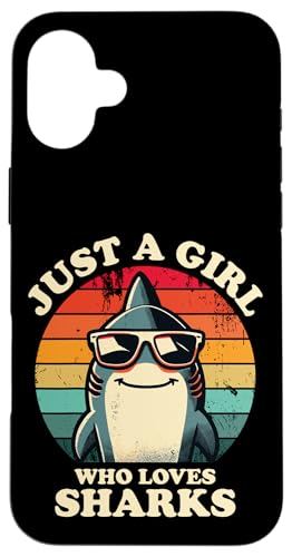 Nur ein Mädchen, das Haie liebt Lustiger Retro-Kinder-Hailiebhaber Hülle für iPhone 16 Plus Nur ein Mädchen, das Haie liebt Lustiger Retro-Kinder-Hailiebhaber Hülle für iPhone 16 Plus von Cool Tees