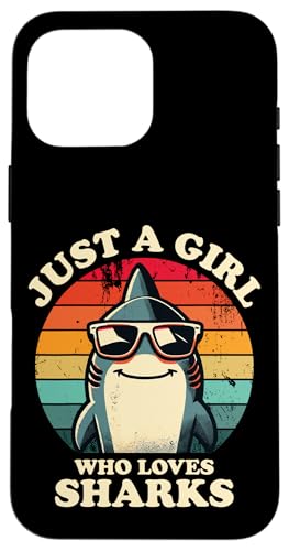 Nur ein Mädchen, das Haie liebt Lustiger Retro-Kinder-Hailiebhaber Hülle für iPhone 16 Pro Max Nur ein Mädchen, das Haie liebt Lustiger Retro-Kinder-Hailiebhaber Hülle für iPhone 16 Pro Max von Cool Tees