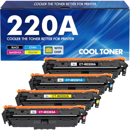 220A 220X Toner Kompatibel für HP 220A Toner für Color Laserjet Pro MFP 4302dw 4302fdw 4202dw 4302fdw 4202dn 4302fdn Schwarz Cyan Gelb Magenta,W2200A W2201A W2202A W2203A Mit Chip 4PK 220A 220X Toner Kompatibel für HP 220A Toner für Color Laserjet Pro MFP 4302dw 4302fdw 4202dw 4302fdw 4202dn 4302fdn Schwarz Cyan Gelb Magenta,W2200A W2201A W2202A W2203A Mit Chip 4PK von Cool Toner