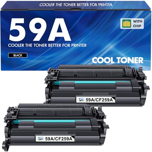 59A CF259A Mit Chip Kompatibel Druckerpatrone für HP 59A 59X Laserjet Pro M404dn Toner M404dw MFP M428dw M428fdw M404n M428fdn M304n M304dn M404 M428 M304 M406 M430 CF259X 259A, 2er-Pack Schwarz 59A CF259A Mit Chip Kompatibel Druckerpatrone für HP 59A 59X Laserjet Pro M404dn Toner M404dw MFP M428dw M428fdw M404n M428fdn M304n M304dn M404 M428 M304 M406 M430 CF259X 259A, 2er-Pack Schwarz von Cool Toner