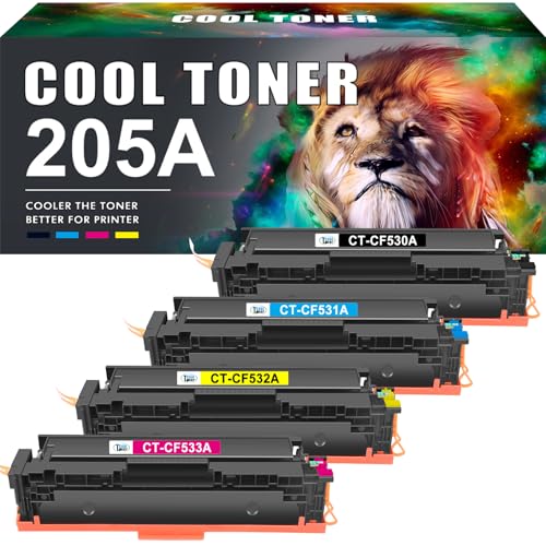 Cool Toner 205A Kompatibel für HP 205A CF530A Color Laserjet Pro MFP M181fw M180n M181n M180nw M154a M154nw CF531A CF532A CF533A (Schwarz Cyan Gelb Magenta, 4-Pack) von Cool Toner