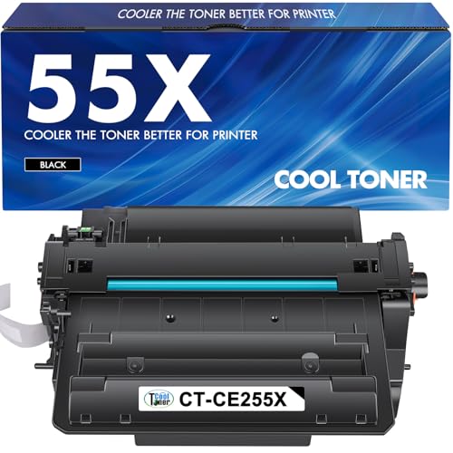Cool Toner 55X CE225X Schwarz Toner Kompatibel als Ersatz für HP 55X CE255X Laserjet Enterprise P3015DN P3015D Pro 500 MFP M521 M521DN M521DW M525 M525F M525DN M525C P3015X P3016 P3011 (1er-Pack) von Cool Toner