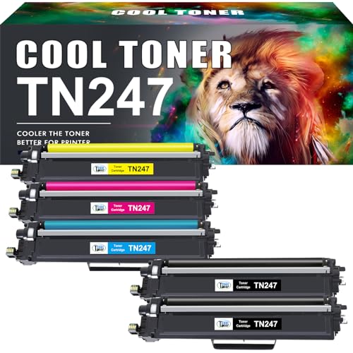 Cool Toner Kompatibel TN-243CMYK TN247 Toner für Brother MFC L3750CDW DCP-L3550CDW Toner MFC-L3750CDW MFC-L3770CDW MFC-L3710CW MFC-L3730CDN HL-L3230CDW HL-L3210CW TN243CMYK TN-247 TN-243 5er-Pack von Cool Toner