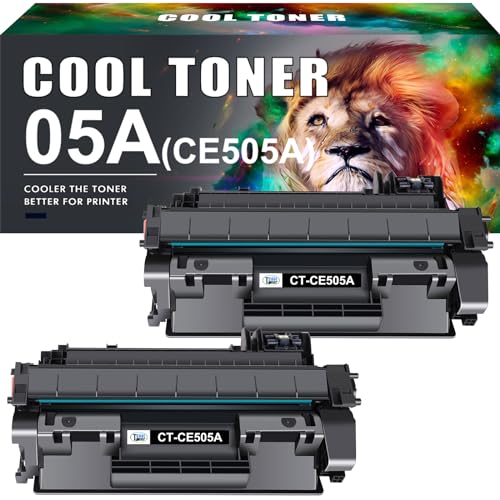 Cool Toner Kompatibel Tonerkartusche als Ersatz für HP 05A CE505A 05X CE505X LaserJet P2035 P2055DN P2035N P2055 P2055D P2055X P2030 P2050 (Schwarz, 2er-Pack) von Cool Toner