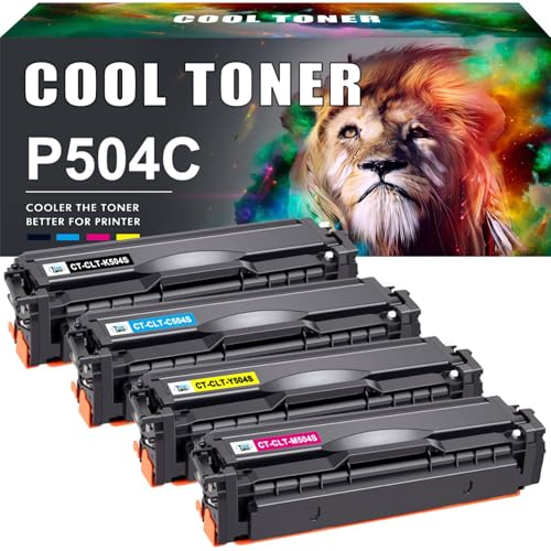 Cool Toner Kompatibel Tonerkartusche als Ersatz für Samsung CLT-P504C CLT-504S CLT-K504S CLT-C504S CLT-M504S CLT-Y504S Xpress SL-C1860FW C1810W 4195FN 415NW (Schwarz Cyan Gelb Magenta, 4er-Pack) von Cool Toner