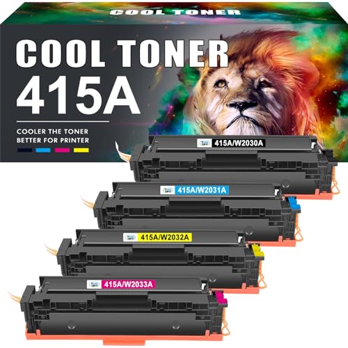 Cool Toner Kompatible für HP 415A 415X Multipack Tonerkartusche Ersatz für W2030A W2030X W2031A W2032A W2033A Color Laserjet Pro MFP M479fdw Toner M479fnw M479fdn M479dw M454dn M454dw M479 (4er-Pack) von Cool Toner
