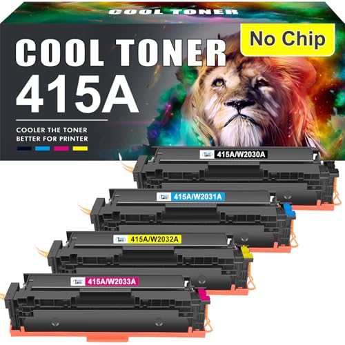 Cool Toner Kompatible für HP 415A 415X Multipack Tonerkartusche Ersatz für W2030A W2030X W2031A W2032A W2033A Color Laserjet Pro MFP M479fdw Toner M479fnw M479fdn M479dw M454dn M454dw M479 (4er-Pack) von Cool Toner