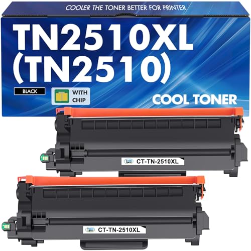 TN2510 TN2510XL TN-2510XL MFC-L2835DW Toner: Kompatibel für Brother TN-2510 XL TN 2510XL 2510 für HL-L2400DW HL-L2400DWE MFC-L2800DW DCP-L2620DW MFC-L2860DWE DCP-L2627DW Mit Chip ( 2-Schwarz ) von Cool Toner